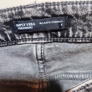 Simply Vera Vera Wang Womens Size 8 Black Wash Jeans